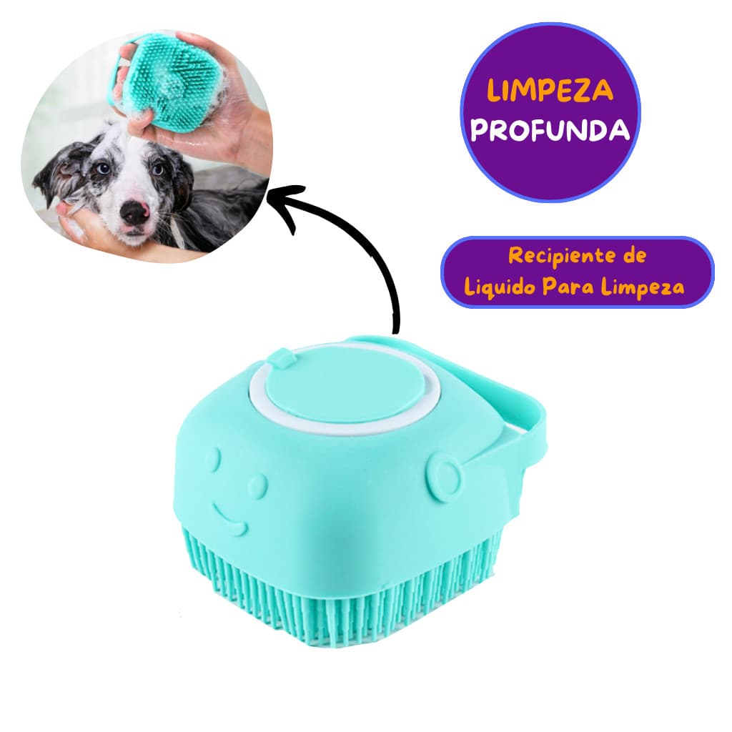 Escova de banho com dispenser para cães gatos pets envio imediato