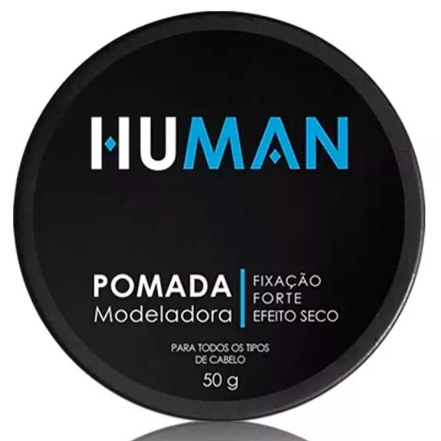 Pomada Modeladora Fixação Forte Efeito Seco 50g Human