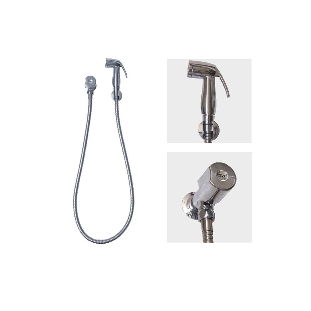 Ducha Higiênica Cromada C40 Acionamento 1/4 De Volta Civitt