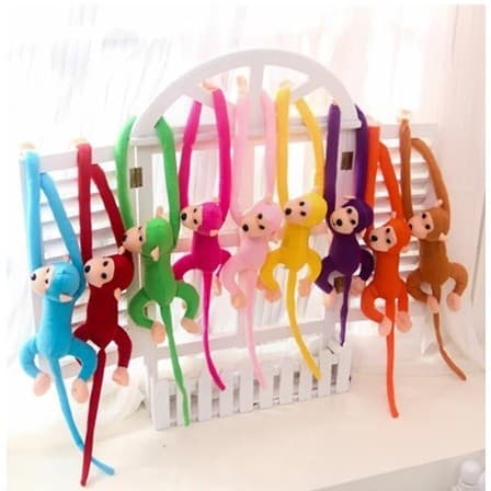 Macaco De Braço Longo Colorido Pendurado Boneca De Pelúcia Macia Animal Kids Baby-Macaco N-430