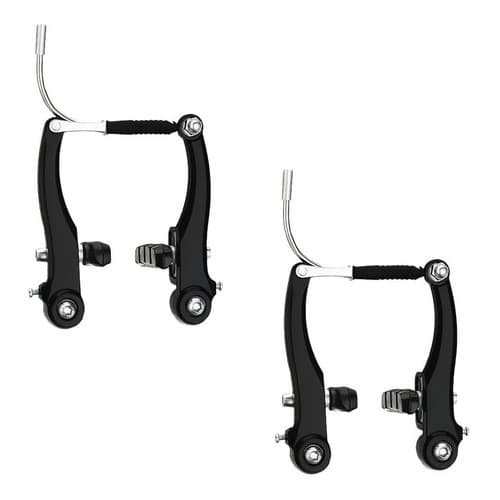 Par De Freio V-brake Nylon C/ Sapata Orbital Preto Bicicleta
