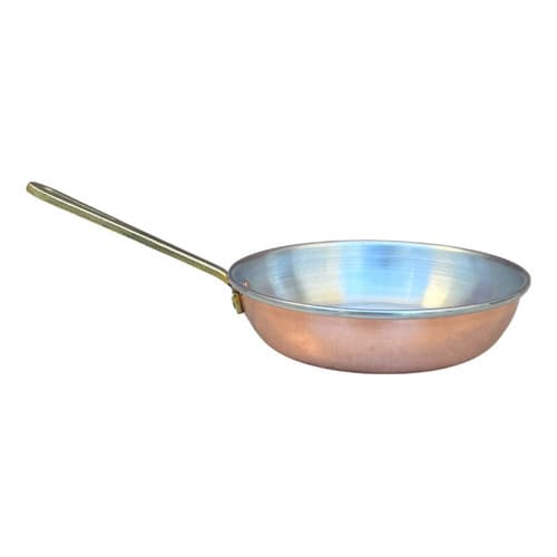 Frigideira De Cobre C/ Alumínio Interno Cabo Bronze G 31 Cm
