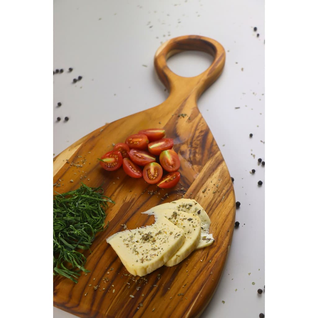 Tábua de Corte Royal M Com Cabo – Madeira de Teca 45x25x2cm