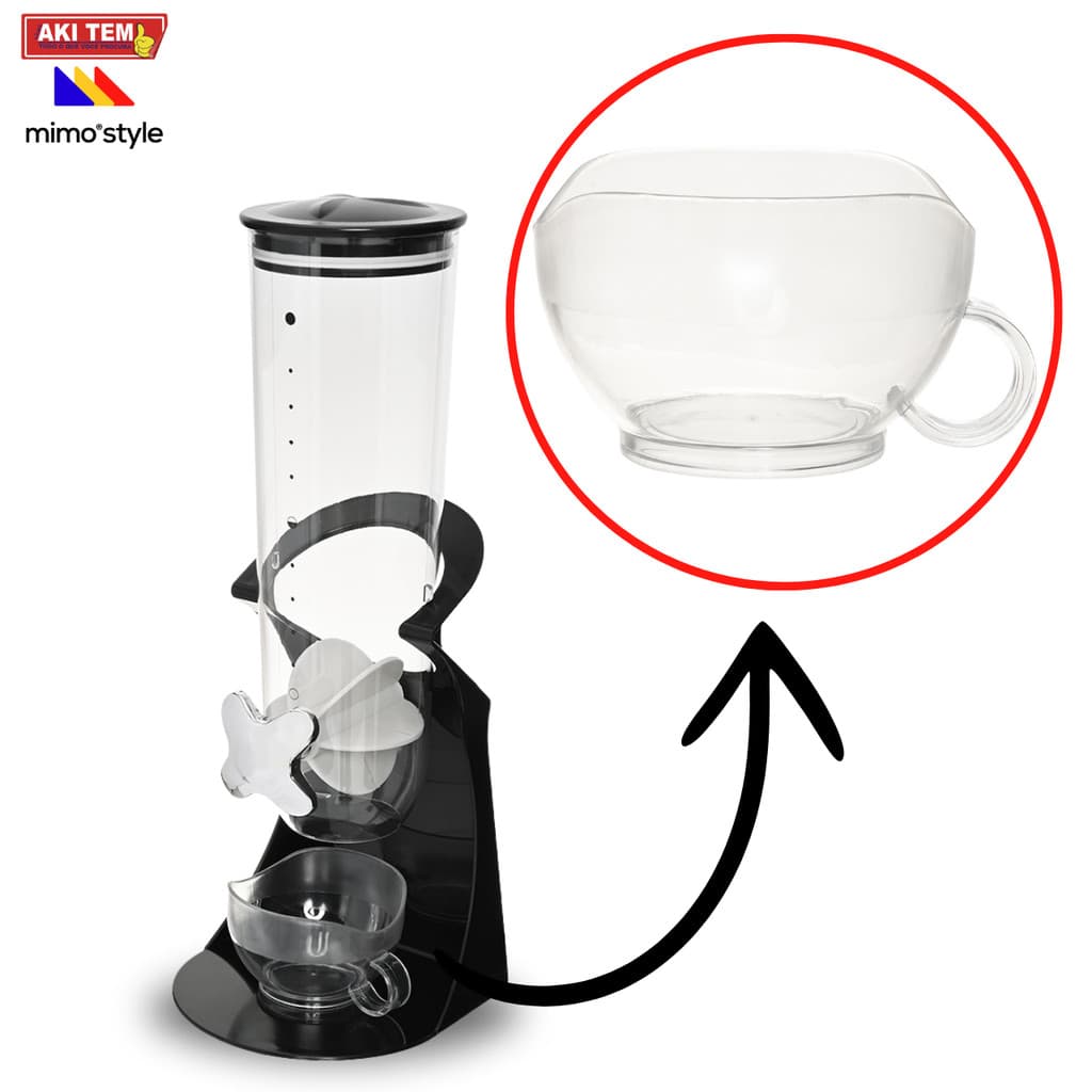 Dispenser Porta Tempero Cereais e Grãos 1,5L redondo MIMO Style para armazenar alimentos cozinha