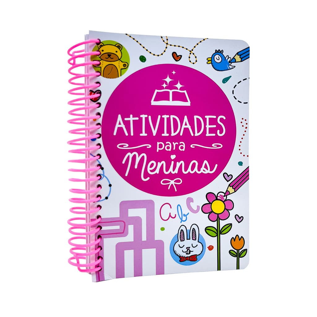 Atividades Para Meninas Com Espiral - Desafios, Desenhos e Muito Mais - Livro Físico