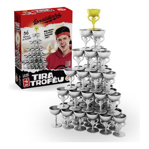 Jogo Enaldinho Tira Troféu  Lançamento Grow Caiu Perdeu Tira Troféu, Enaldinho, Jogo Grow, Lançamento, Jogo de Habilidade, Jogo Infantil, Brinquedo Divertido, Jogo de Equilíbrio