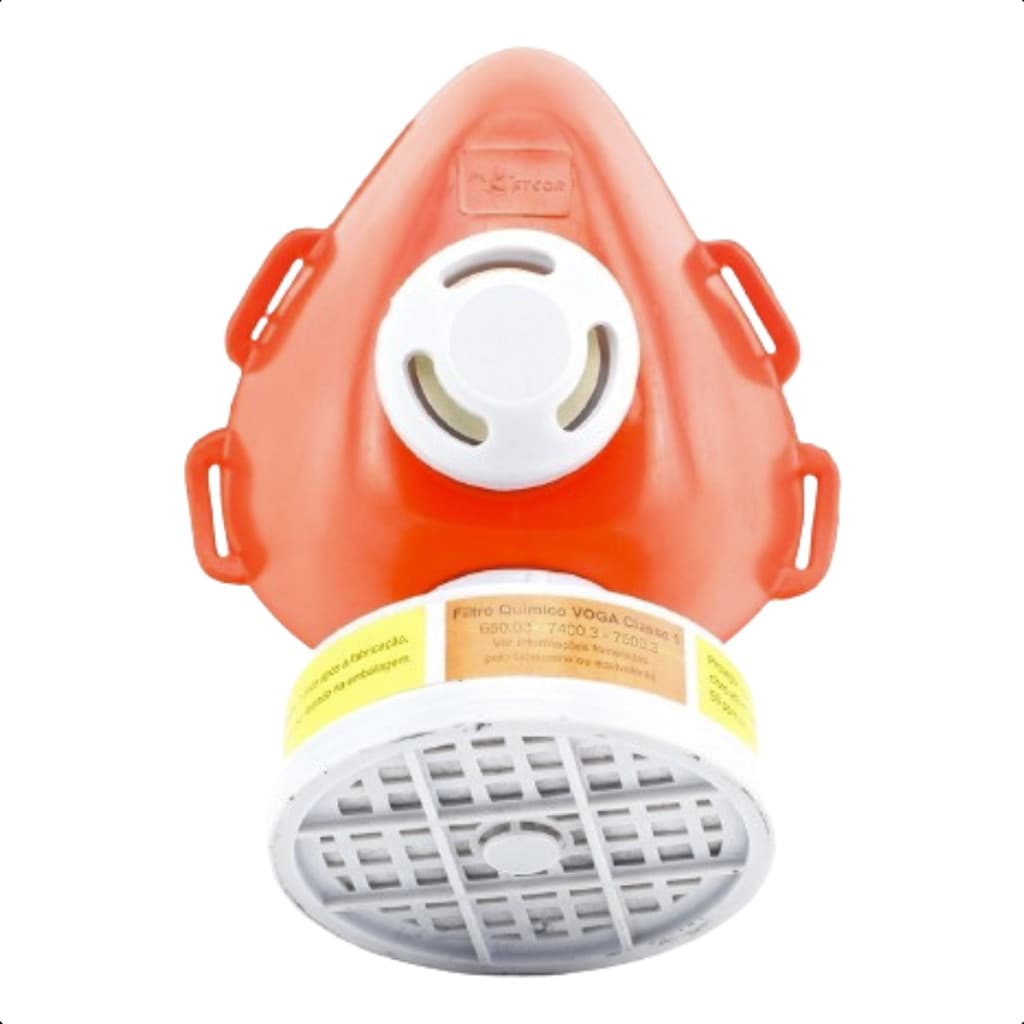 Respirador Semi Facial Máscara Com Filtro Voga Para Cloro Fumaça Gás Pintura Produtos Quimicos Epi