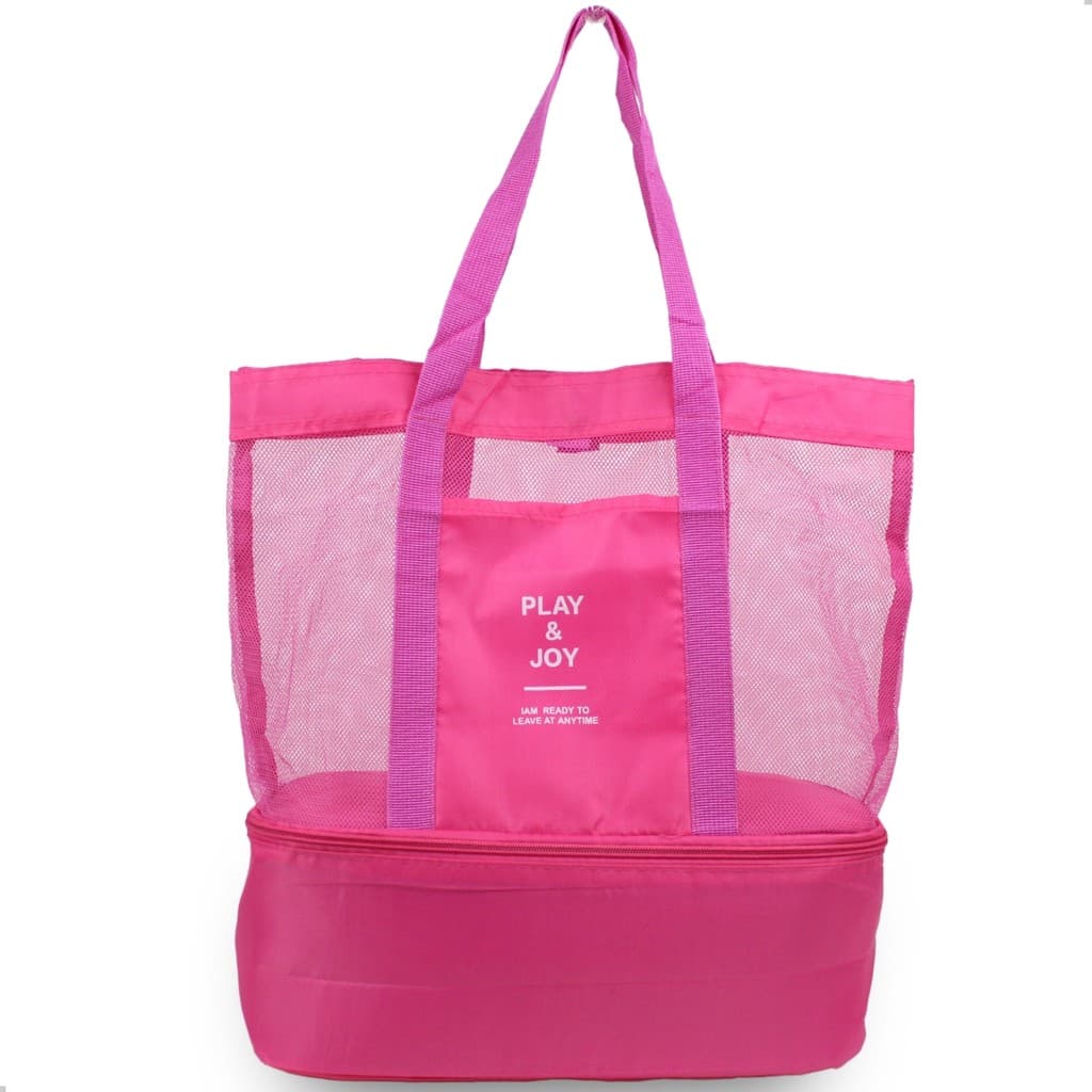 Sacola De Passeio Multiuso C/ Bolso Para Preservar Alimentos