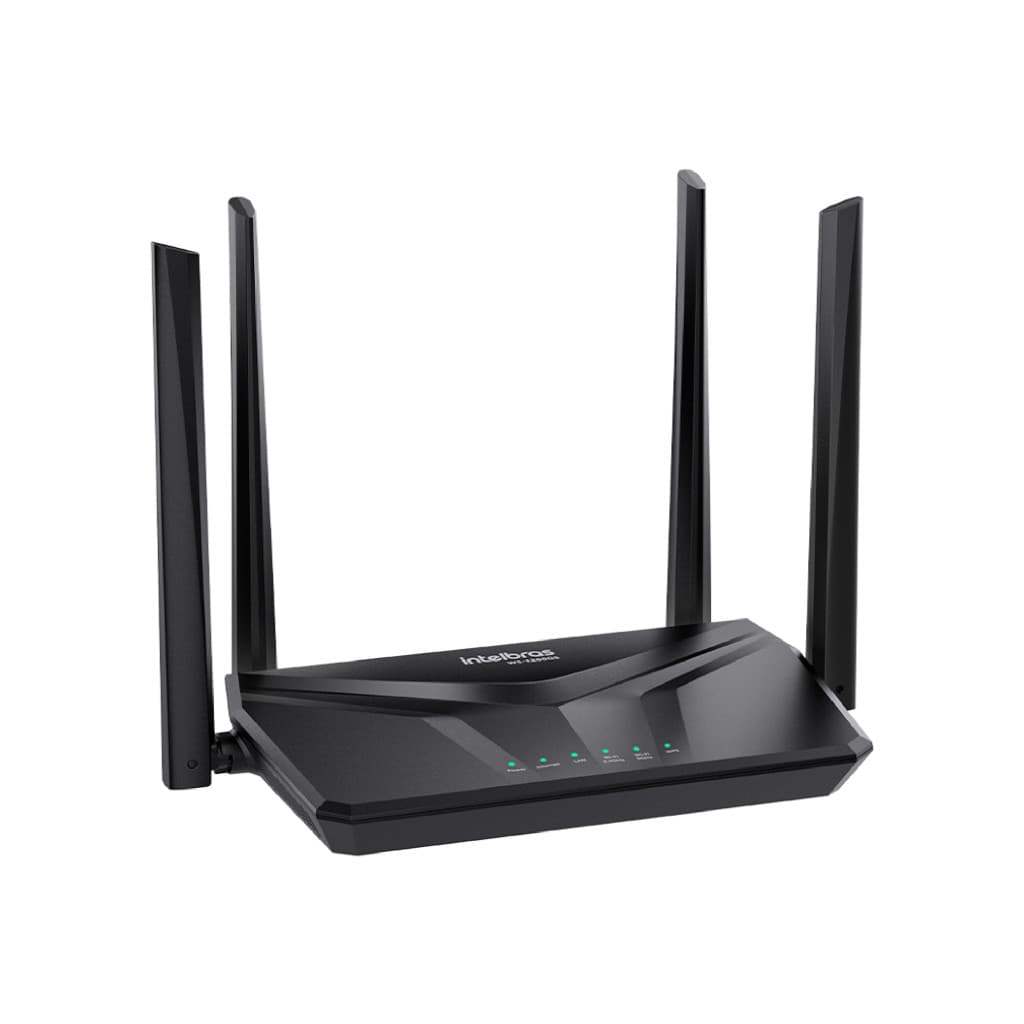 ROTEADOR INTELBRAS DUAL BAND W5 1200 GS COR PRETO 4 ANTENAS
