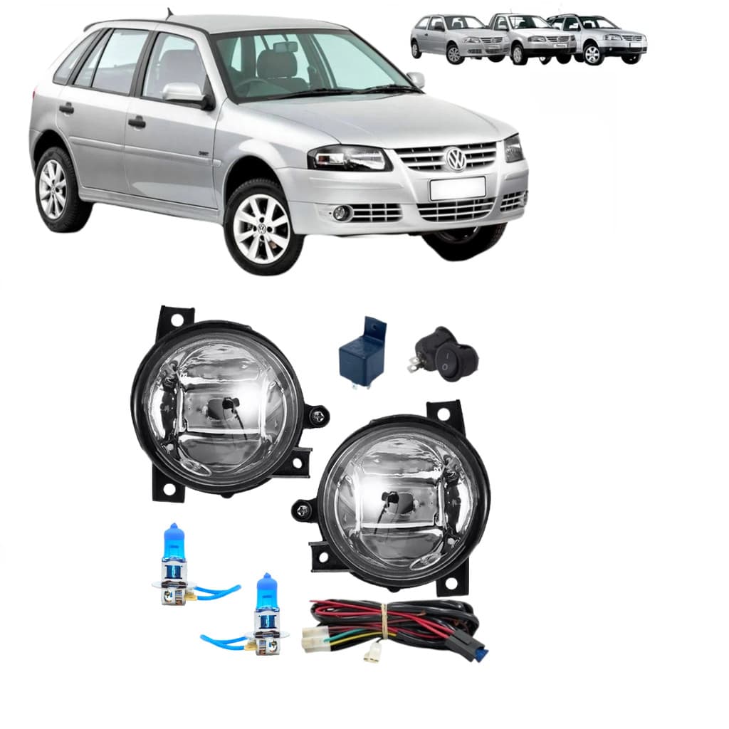 KIT FAROL MILHA GOL G4 SAVEIRO PARATI POLO FOX SUPER BRANCA