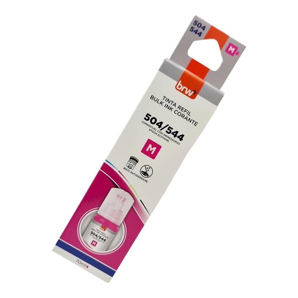 Refil Tinta Compativel T504 T544 Bulk / Ecotank Magenta 70ml