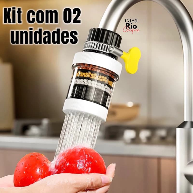 Kit Filtro Com Purificador De Água Em Bico De Arejador Torneira Pia Para Casa Em Cozinha Banheiro Colorido