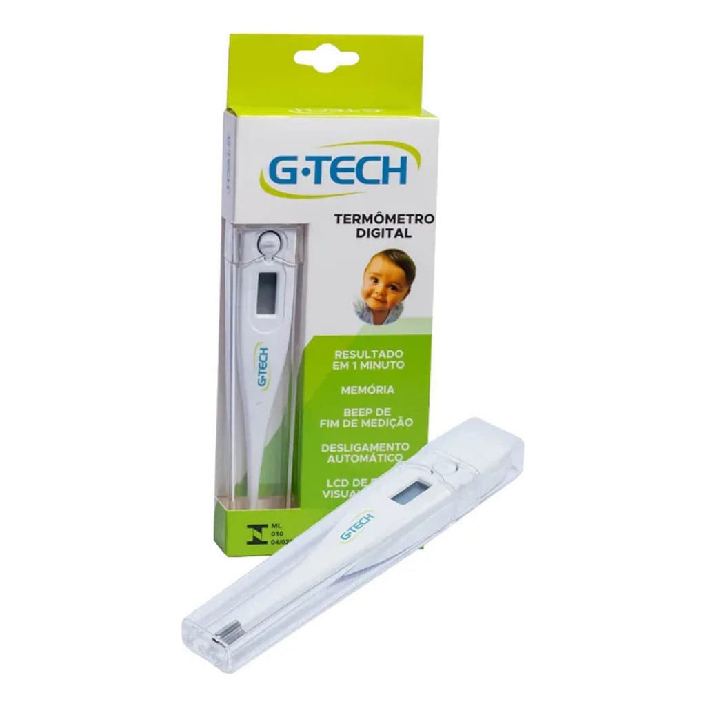 Termômetro Clínico Digital Gtech Temperatura Corporal Aviso Sonoro