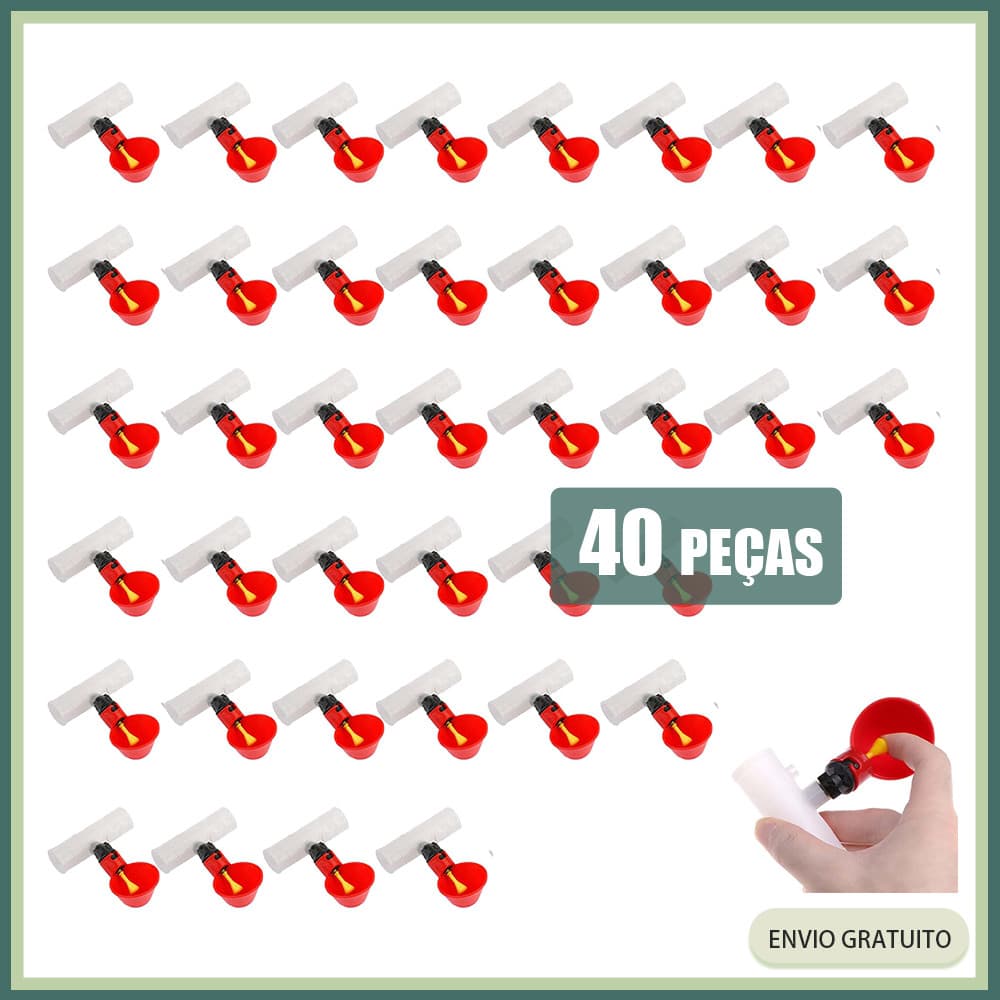 40x bebedouro automático para aves domésticas Galinha Pato Ganso Bebedouro Codorniz Pombo Bebedouro