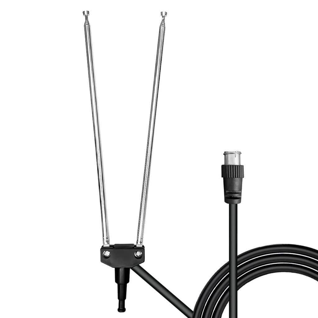 Antena Telescópica Compatível com Dupla com Plug F Interna 5 Estagios