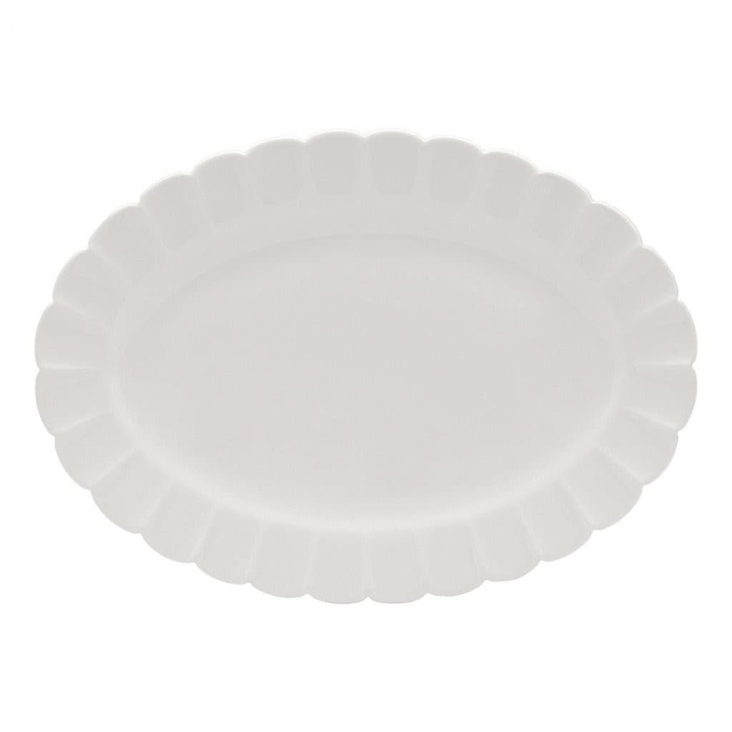 Travessa Oxford Flora Camélia 42cm Porcelana para Servir Assados Massas e Mesa Posta Elegante