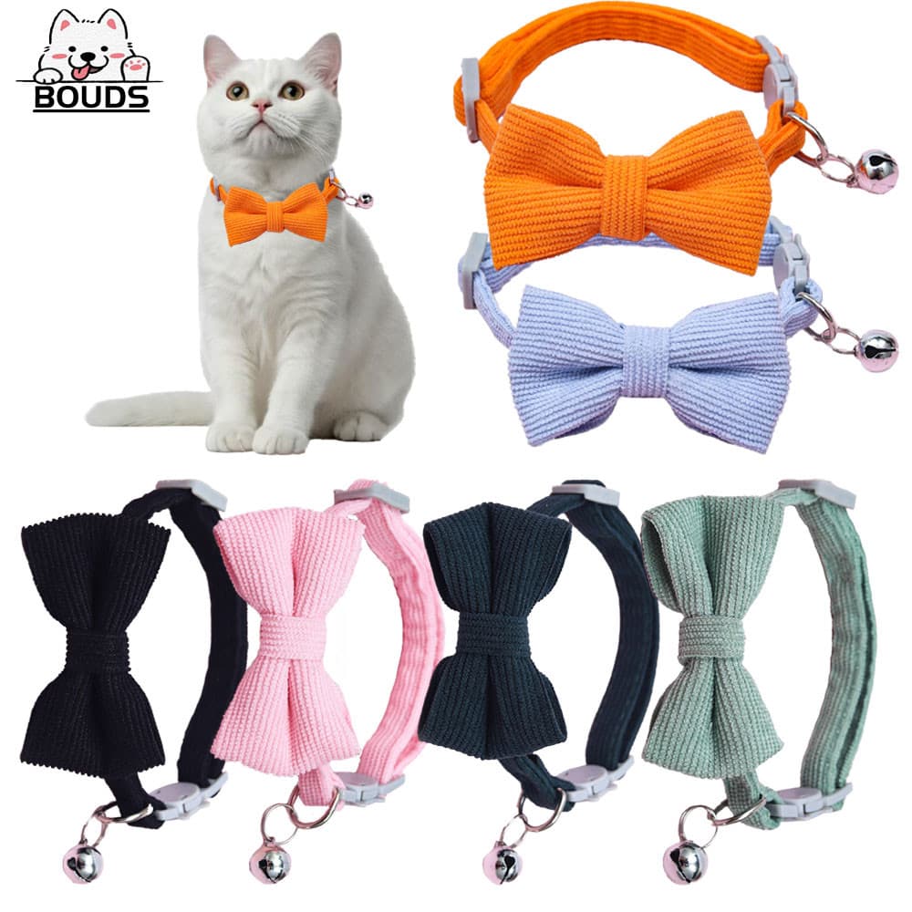 Novo produto: coleira de gato com decoração de laço para cachorro coleira pingente