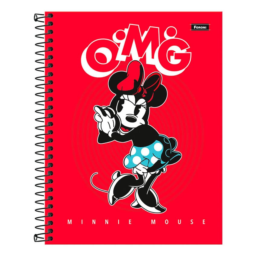 Caderno Colegial 80 Fls Escolar Foroni - Minnie Vintage