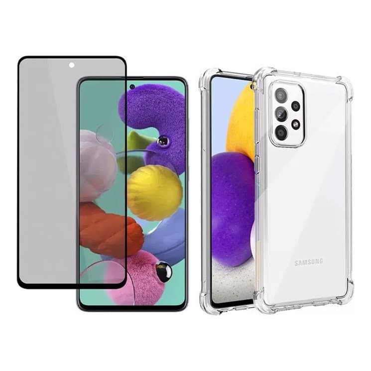 Capa Case Capinha Anti Queda Para Galaxy A72 + Pelicula 3D Privacidade