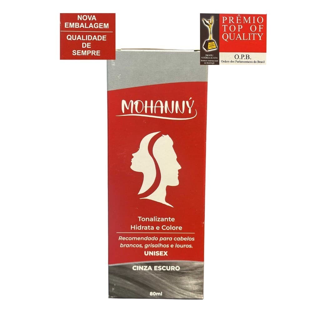 Shampoo Cinza Matizador Mohanny 80ml Cinza Escuro