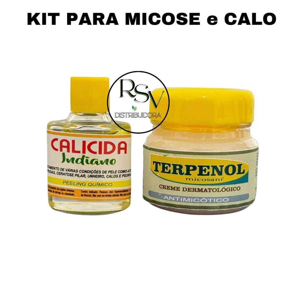 Kit Calicida 10G e Terpenol 35G  para Micose e Calo
