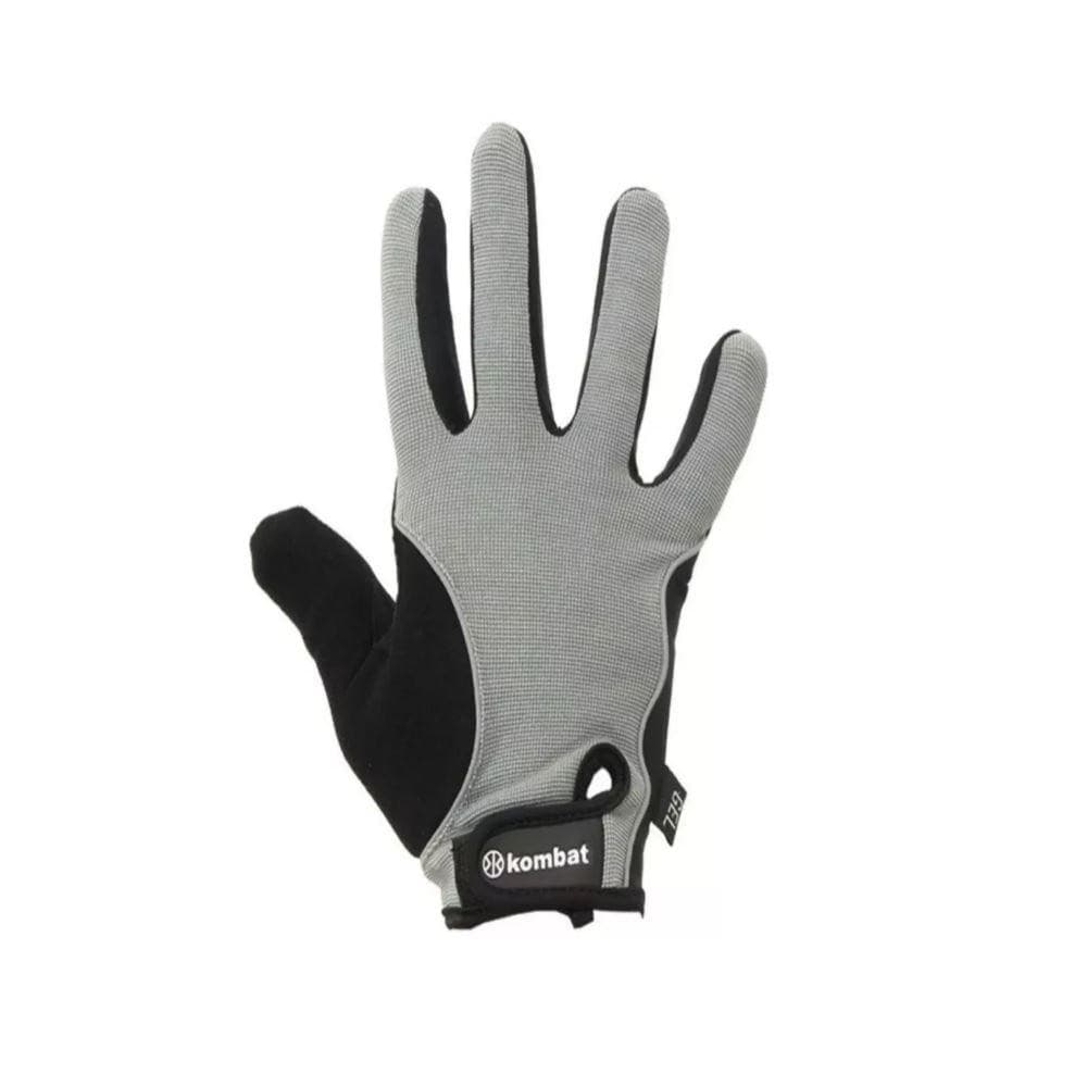 Par Luva Ciclismo Kombat Gel Confortavel Cinza Tamanho M