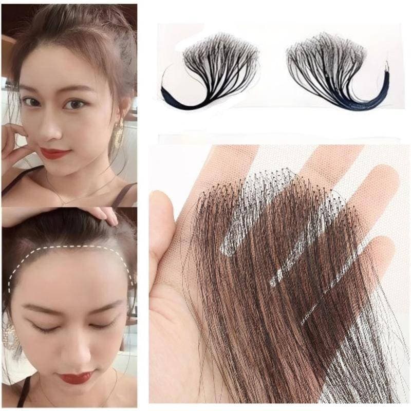 Aplique Artigo decorativo de Cabelo Cabelo Humano Fino Sem Rastro para Mulheres, Cobertura Linha Capilar, 8cm