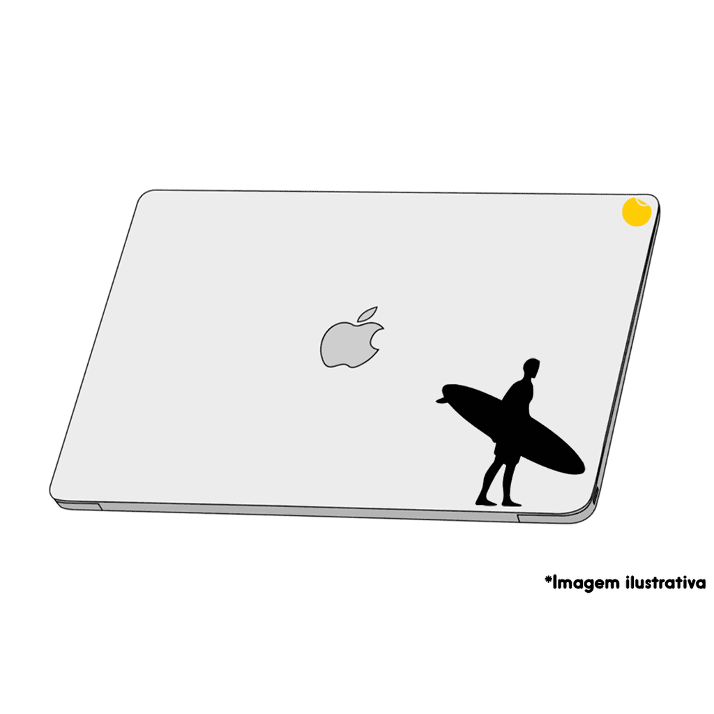 Adesivo Surfista - 15x16,7 - Surf/Notebook/Carro/Moto/Prancha