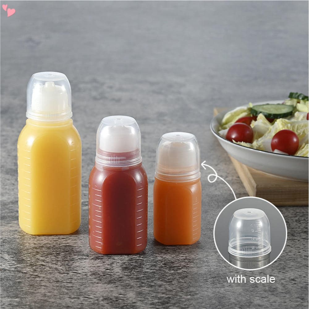 Frascos De Molho Squeeze Mini Espremer Com Tampa Dispensador De Ketchup Para Salada Portátil Acessórios De Cozinha
