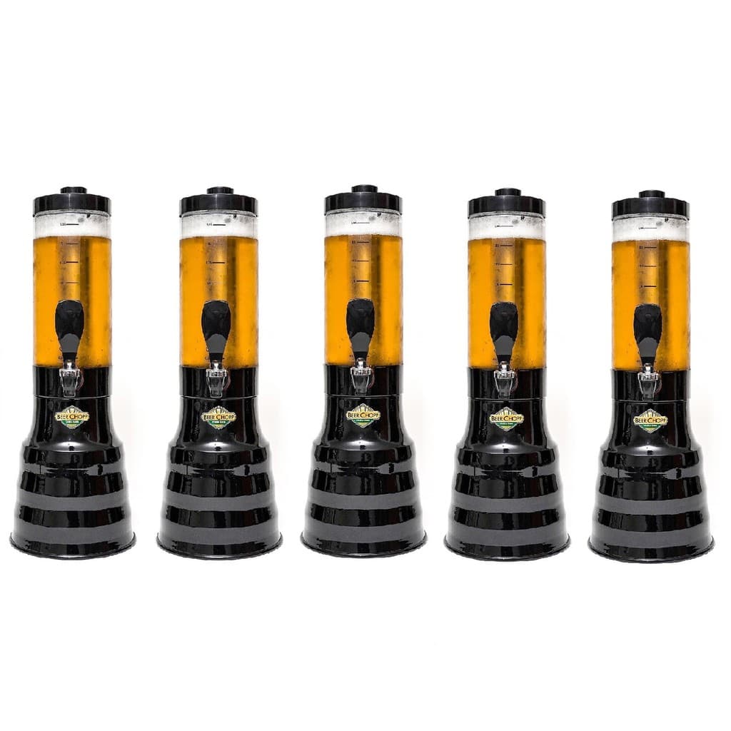 5 Torre De Chopp Chopeira Beer 2.2 Litros Com 10 Refil Gelante Copo Giratório Com Alça