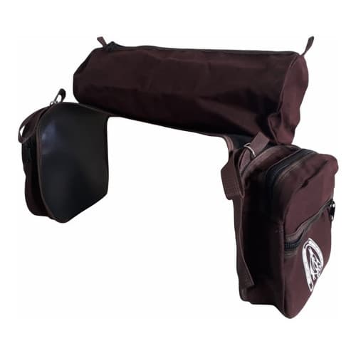 Alforge C/ Garupeira De Lona Silkado P/ Carregar Capas Chuva