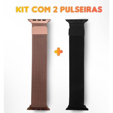 Kit 2 Pulseiras Magnética Para Smartwatch Relógio Original 38mm 40 41mm/42mm 44mm 45mm 49mm envia rapidoo pronto entrega