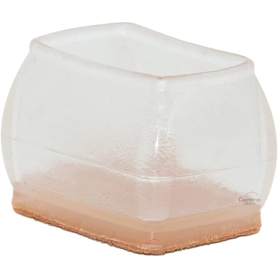 Kit 12 Protetor De Pé Cadeira Retangular Pezinho Silicone