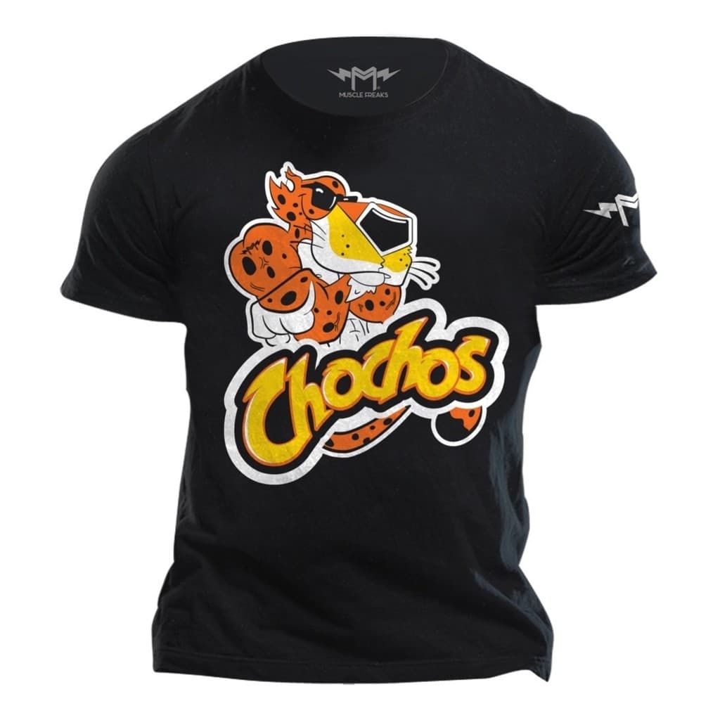 Camiseta de algodão engraçado Muscle Freak Chester Chohos