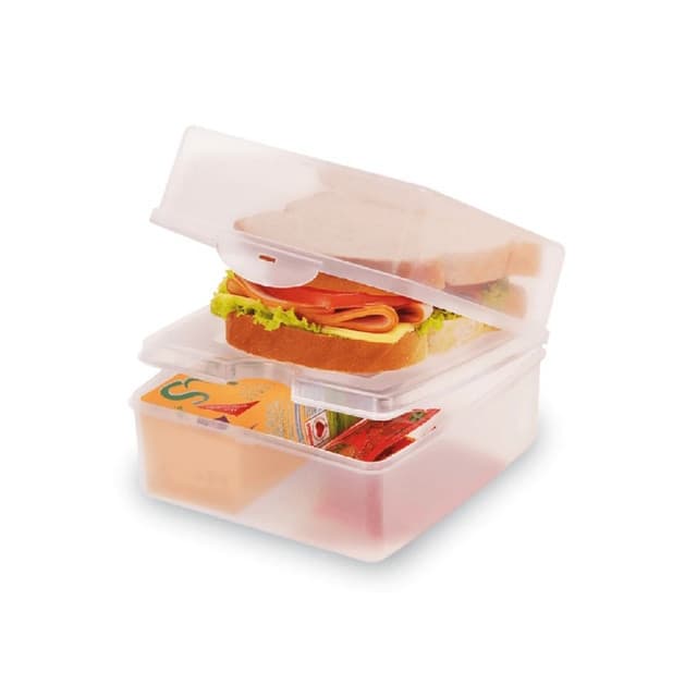 Porta Lanche Sanduicheira Dupla Plastico Lancheira Marmita Porta Merenda Sanremo