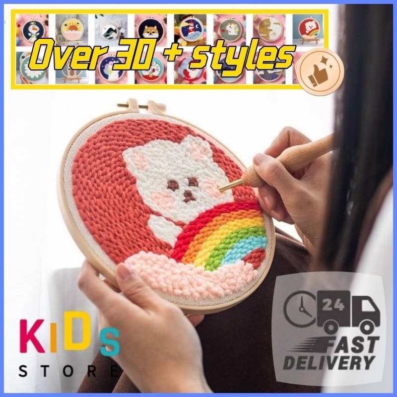 Kit De Bordado-Para Iniciantes-Ponto Cruz/Conjunto De Pintura DIY