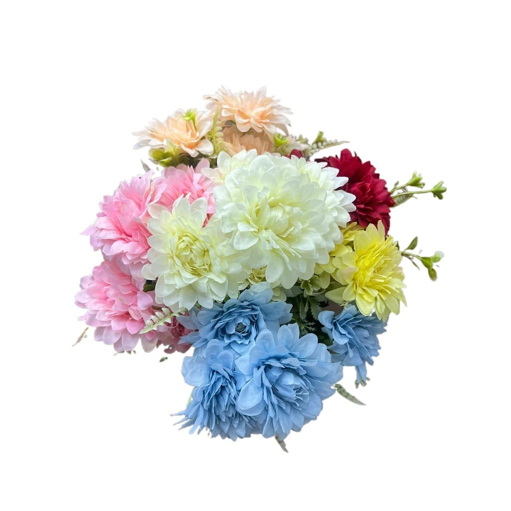 Buquê Dália Com 05 Flores Artificial 6283