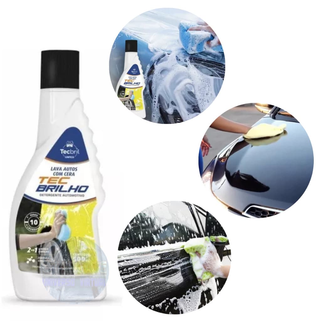 Lava Auto C/cera Shampoo Automotivo Concentrado Tecbri500ml