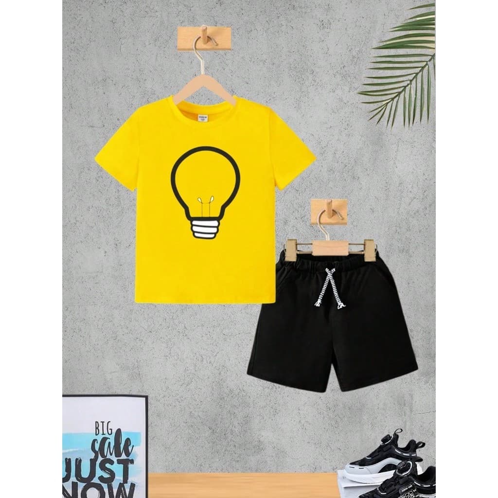 Conjunto Infantil Menino Camiseta e Bermuda Roupa Criança Masculino Verão