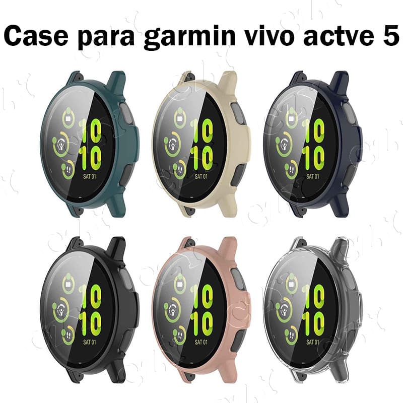 CZY Garmin Active 5 Smartwatch Relógio Inteligente Capa Protetora Tela De Vidro Casca Dura vivo Active5 Protetor Filme