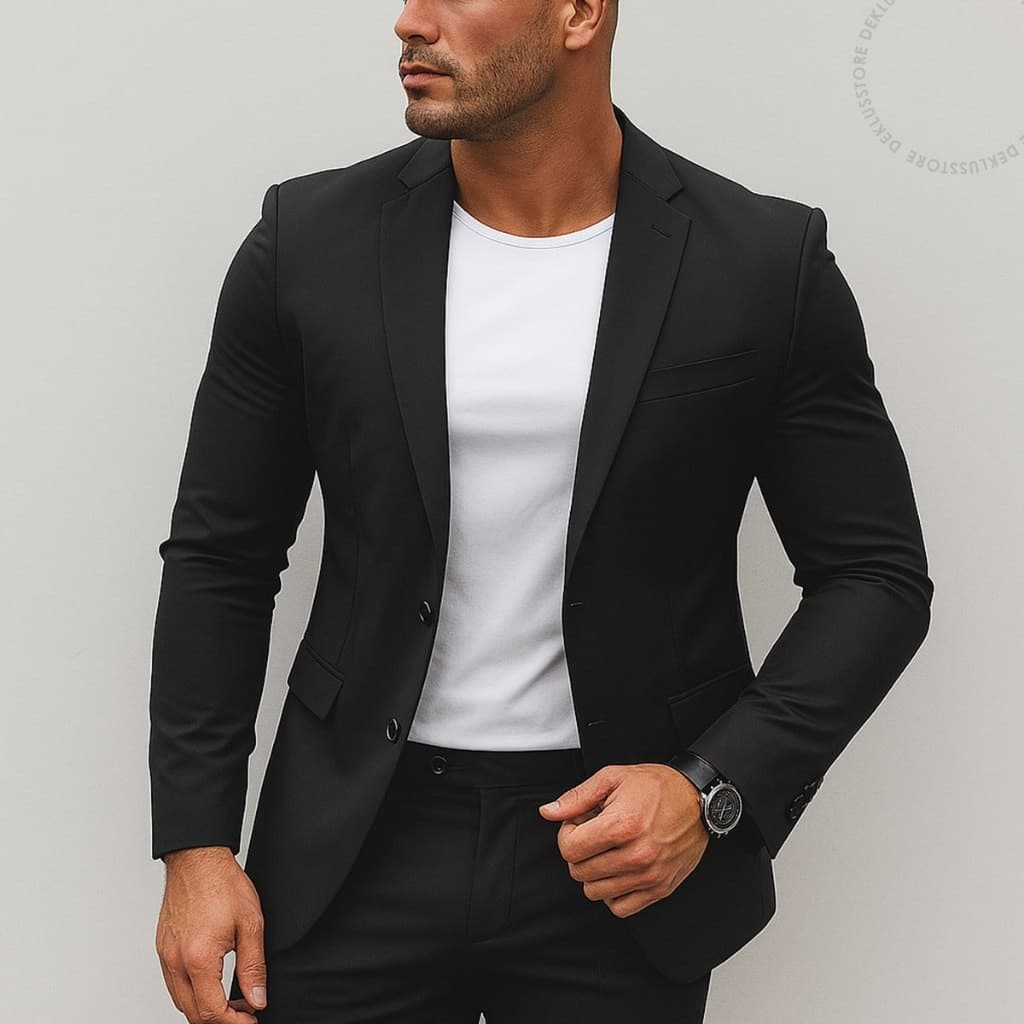 Blazer Masculino Slim Fit Premium Alfaiataria Sarja Com Elastano Esporte Fino
