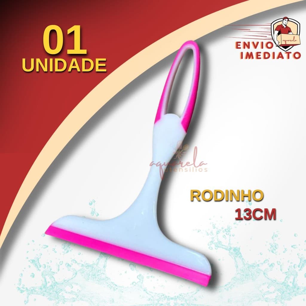 Mini Rodinho de Pia Cozinha Silicone  Rodo Seca Pia Vidro Box Plastico 13CM