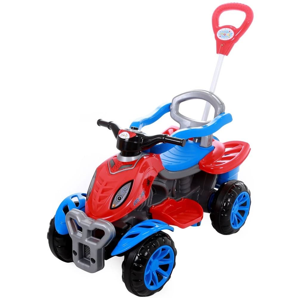 Carrinho Infantil Passeio e Pedal Quadriciclo 2 em 1 - Spider Homem Aranha - Maral