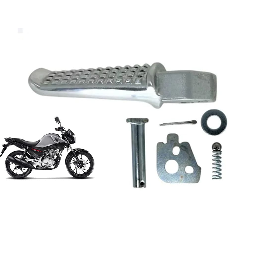 Pedaleira Traseira Esquerda Titan 160 2025 Polido Mega Moto