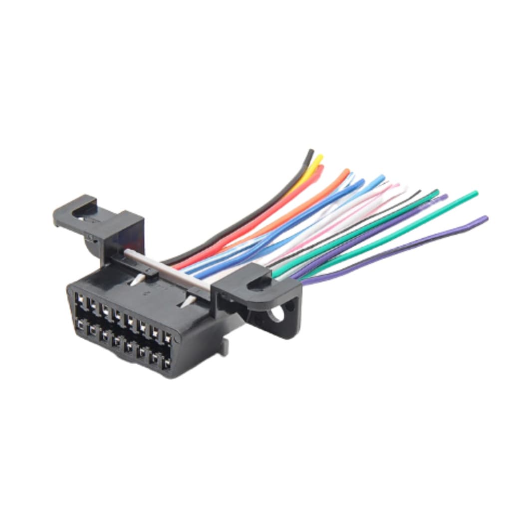Conector Obd2 J1962 Femea com Chicote 16 Fios - Kit 5 un Cabo
