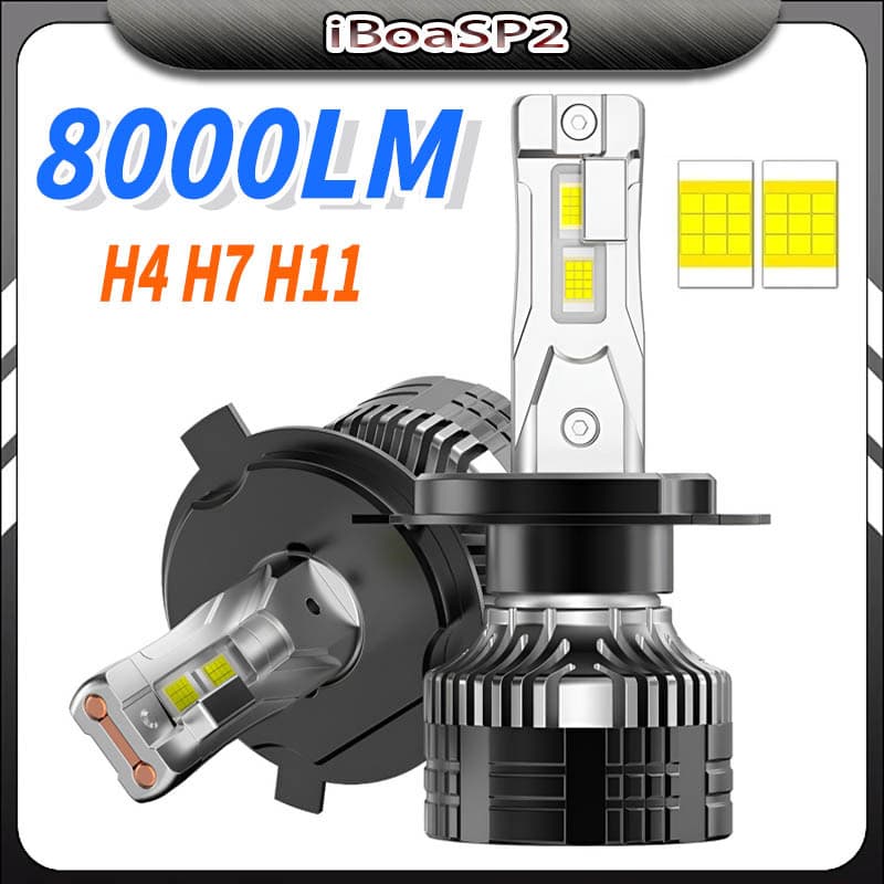 H11 H7 H4 Faróis Canbus LED 6500K Lâmpada De Carro