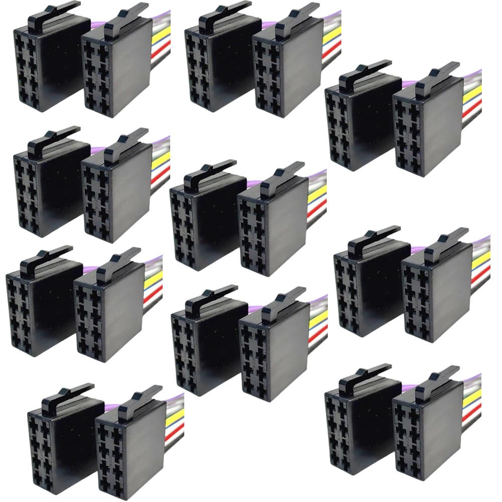 10x Chicote Plug Radio Universal 16 vias Iso Femea 1o Linha