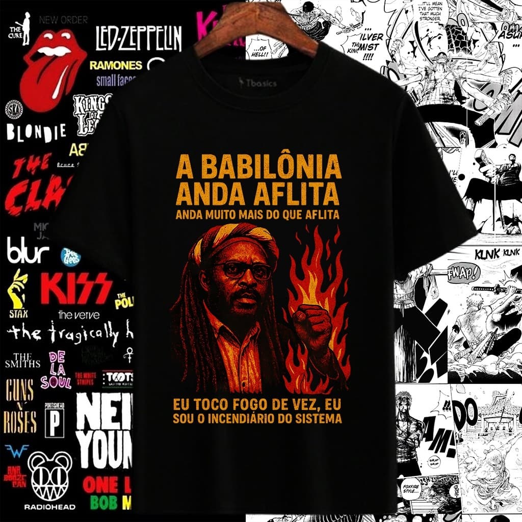 Camisa Edson Gomes A babilônia anda aflita