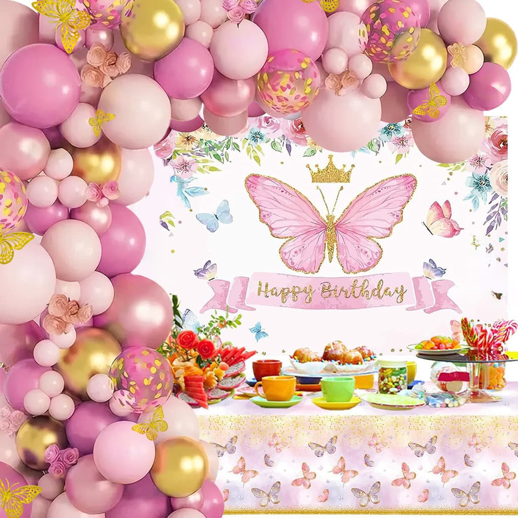 Balão Bexigas de Festa de Aniversário Kit 120 Peças Balões metálicos de Borboleta Para Decoração Banquetes M1201