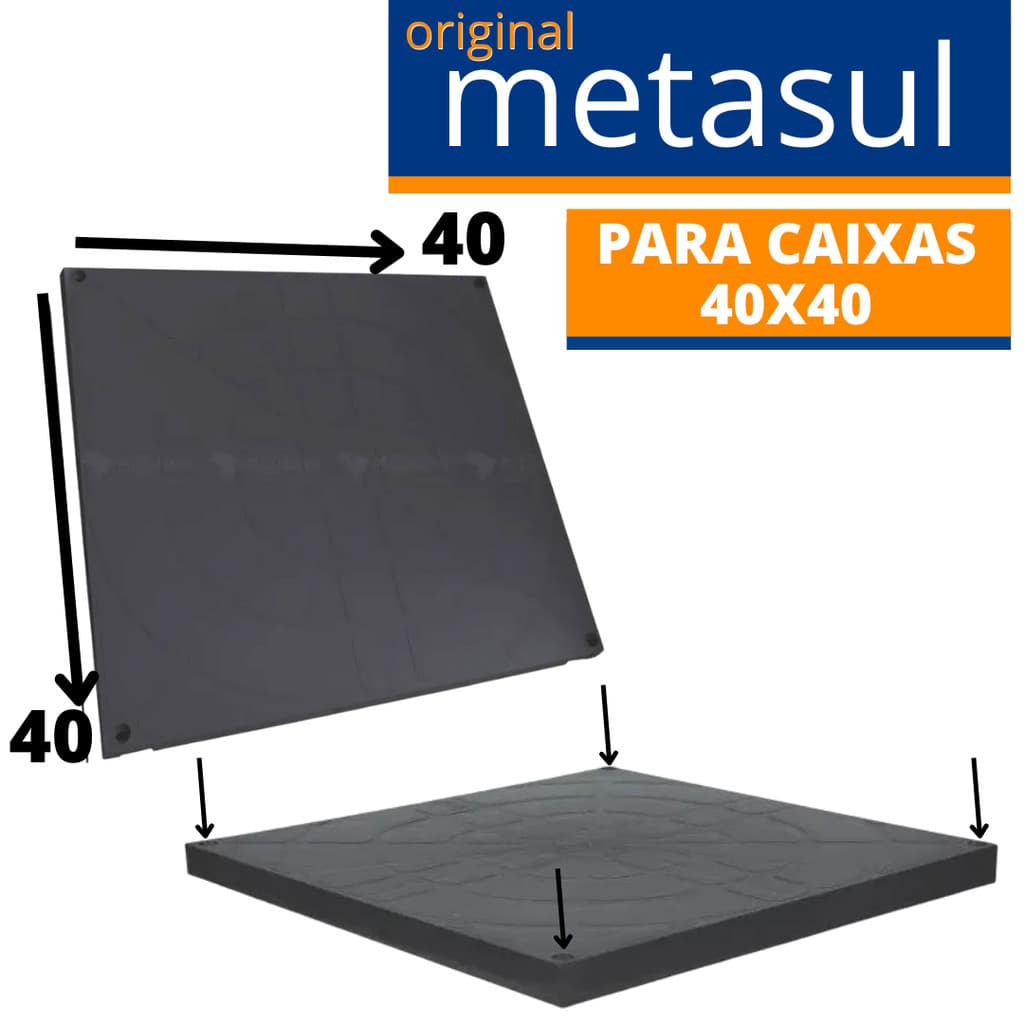 Tampa Para Caixa De Gordura e Inspeção Grande 40x40 Metasul